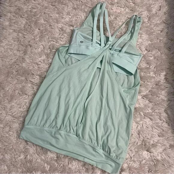 Lululemon Sea Mist Nouveau Limits Tank Top Size 4 - Picture 5 of 8
